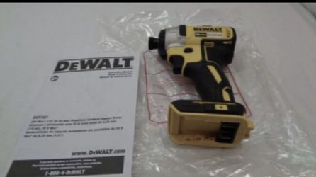 DEWALT 20V MAX BRUSHLESS 1/4" IMPACT DRIVER ( BARE TOOL) - NEW