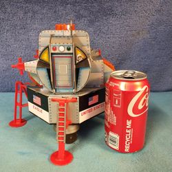 Tin Litho Toy Apollo 11 Lunar Module Working Vintage Battery Op