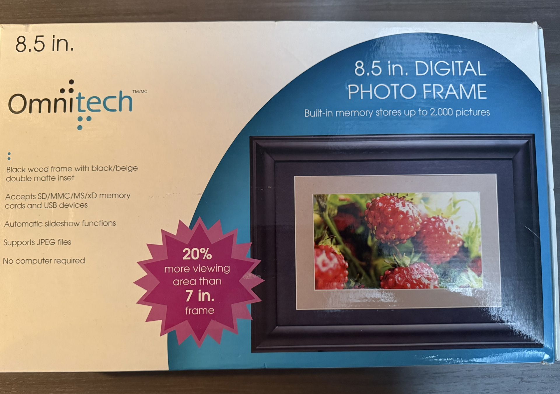 Digital frame - 8.5 Inch Omnitech - New!