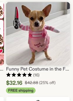 Killer doll dog costume