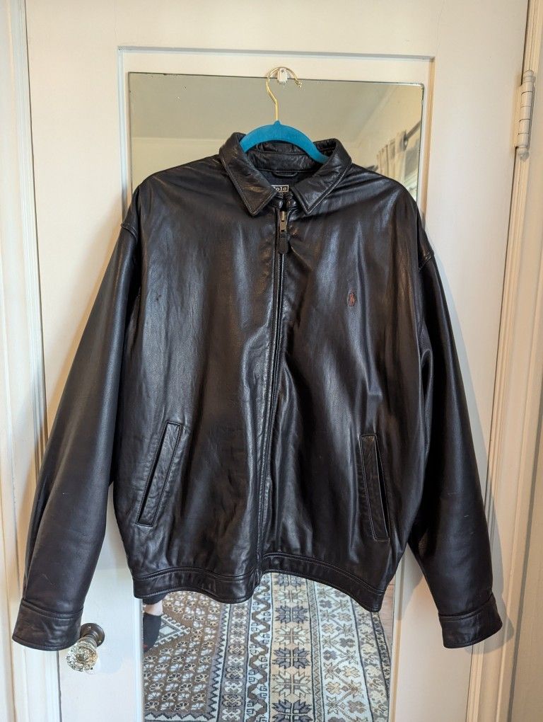 Ralph Lauren Men's Black Leather jacket