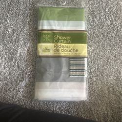 Unopened shower curtain