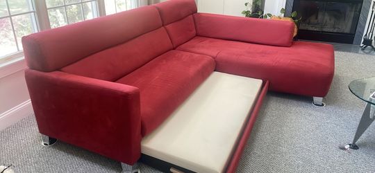 Sectional sofa with twin sleeper - Italian made
