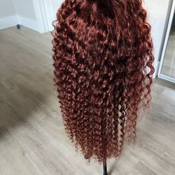 Reddish Brown Lace Front Wigs Human Hair 13x4 Deep Wave