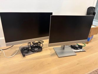 Pair of HP EliteDisplay E243m 23.8-inch Monitors