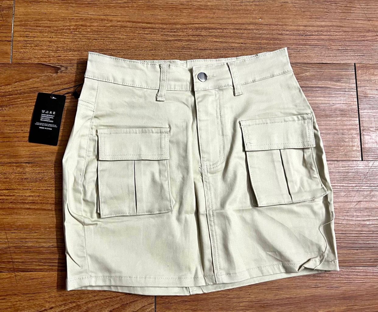 Woman Khaki Colour Skirt fits Size M and L