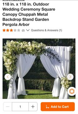 Outdoor Wedding Ceremony Square Canopy Chuppah Metal Backdrop Stand Garden Pergola Arbor/ Base Para Fiesta