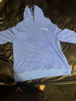 Blue chrome Hearts hoodie