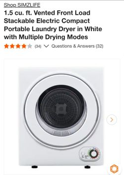 Small electric dryer works great only used it 2 times