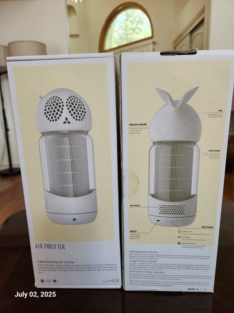 Desktop Air Purifier, Set Of 2