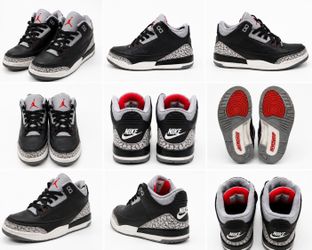 Air Jordan 3 Retro Black Cement Toddler Size 11C