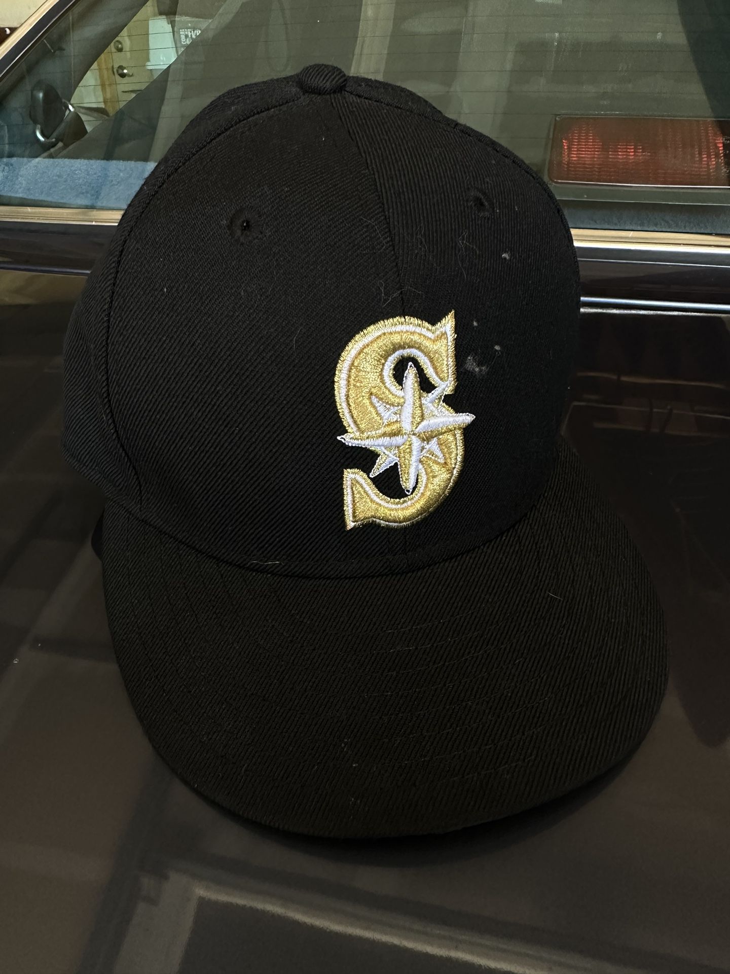 Seattle Mariners MLB Baseball Cap, Black Gold 7 3/8