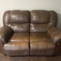 Brown Leather Couch $150 OBO