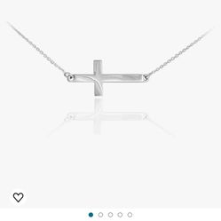 Sideways Cross Necklace 