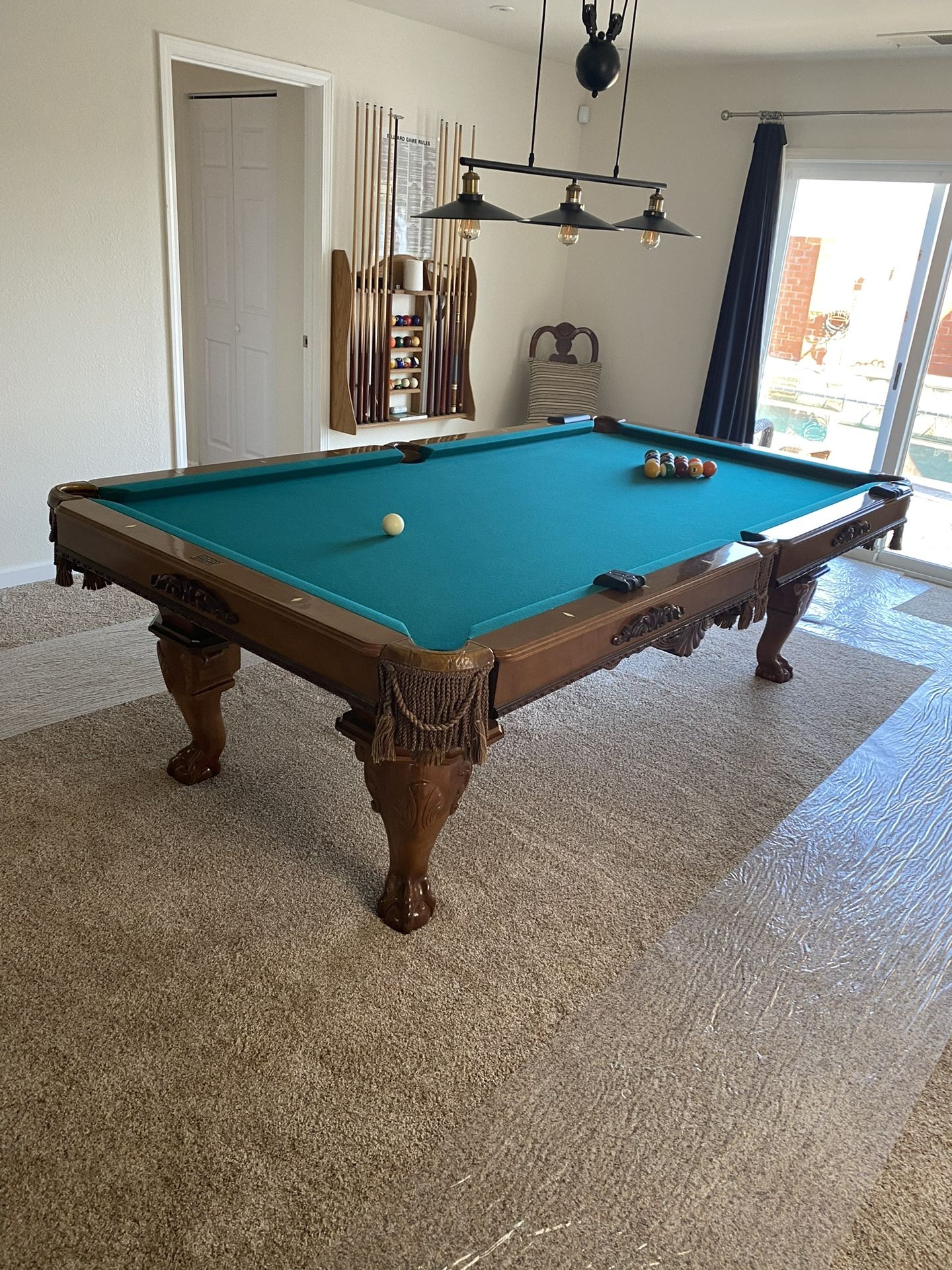 Gently Used Pool Table, Pool Sticks, AND Rack