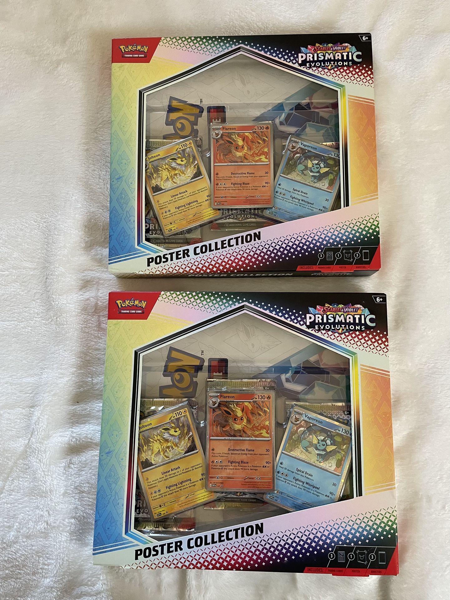 Prismatic Evolutions Poster Collection 3-Packs (2) - New/Sealed Pokemon Cards