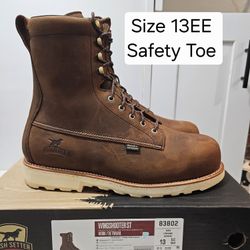 Red Wings Irish Setter Safety Toe Work Boots Size 13EE 