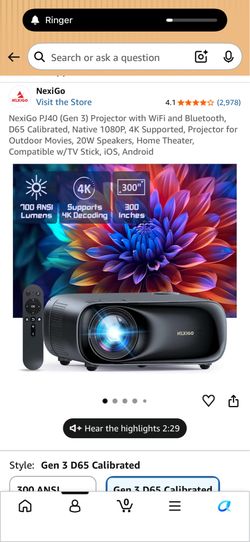 projector and stand