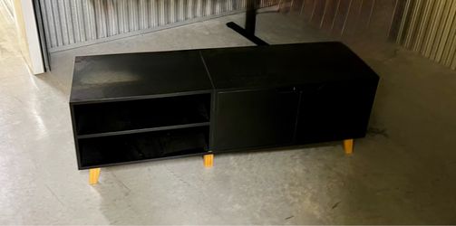 Modern Black TV Stand / Media Console – Mid-Century Style