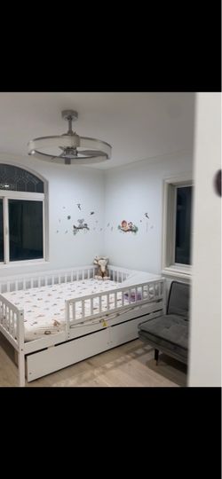 Kids full size bed with  foam mattress
