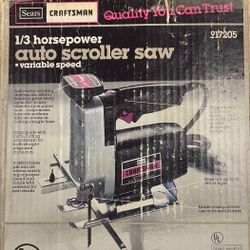 Craftsman 1/3 Horsepower Auto Scroller Saw With Variable Speeds