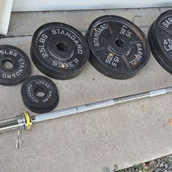 300 LB OLYMPIC SET BAR 700 LB RATED 