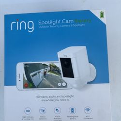 Ring Spotlight Outdoor Security Camera White