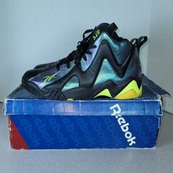 Mens Reebok Kamikaze 2 Mid Nocturnal/Yellow/Black Size 9.5