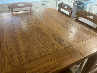 Oak table and chairs