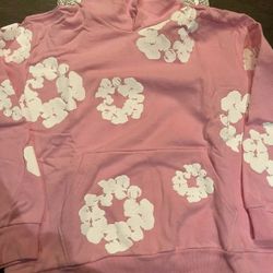 Pink Denim Tear Hoodie