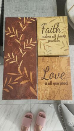 Inspirational Wood Wall Art Set of 3
