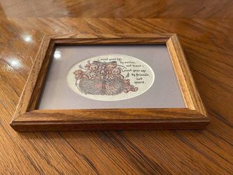 Vintage Creative Calligraphy Matted and Framed - Count Your Life By Smiles . . . Print