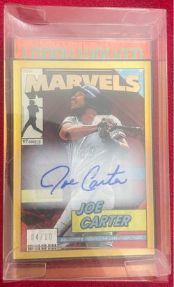 Joe Carter MLB Marvel signed 4/10 Signed Card