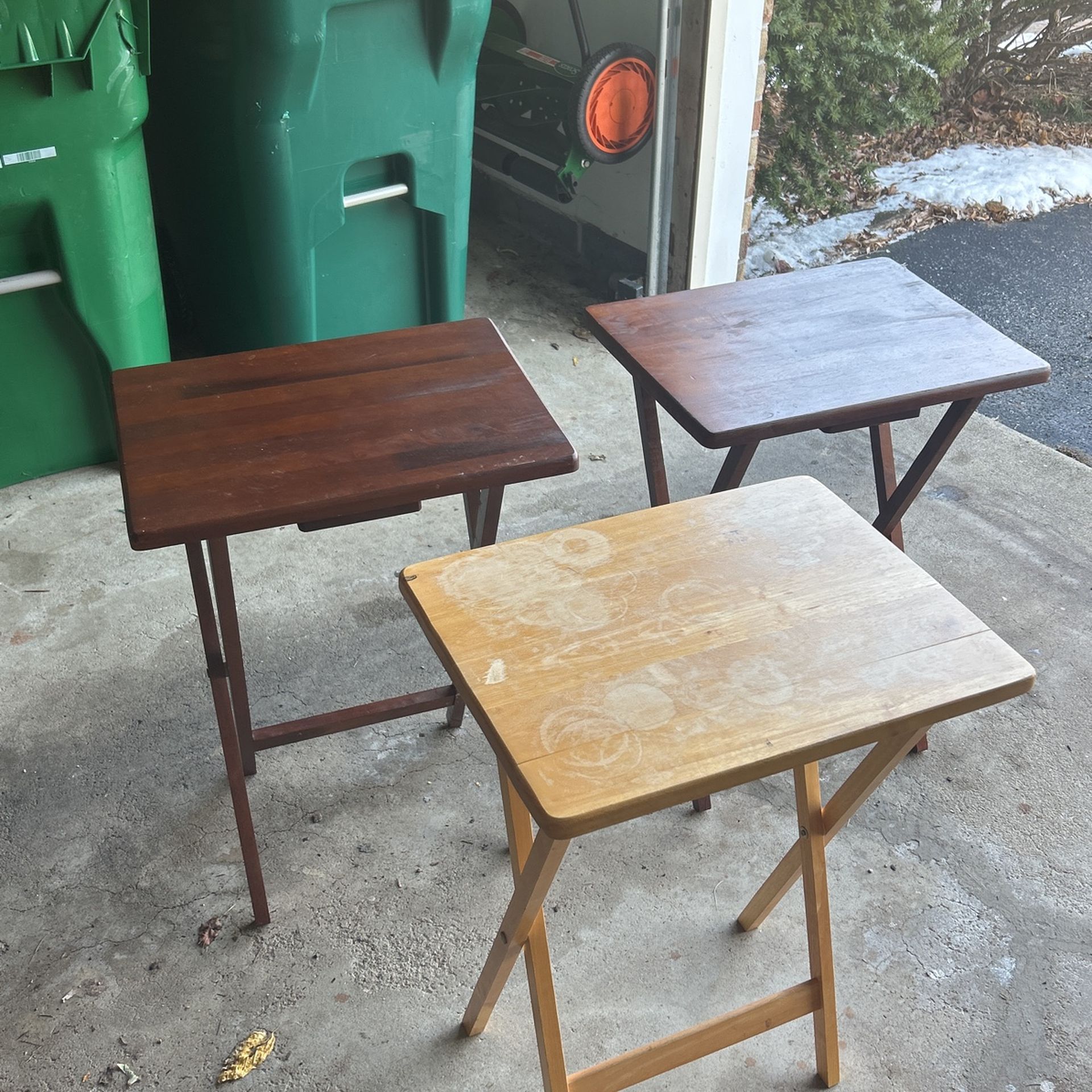 3 Small Folding tables
