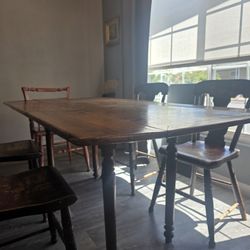 Antique Pine Harvest Table