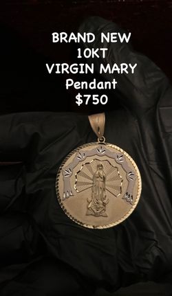 10KT GOLD VIRGIN MARY PENDANT