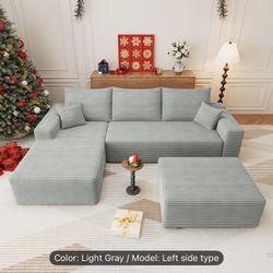 NEW Modular Sectional Couch w/ Ottoman (Couch-in-a-Box)