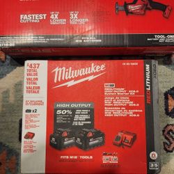 M18 FUEL 18V Lithium-Ion Brushless Cordless HACKZALL Reciprocating Saw w/Two 6.0 Ah Battery and Charger