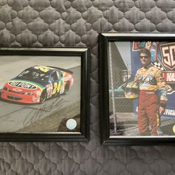 2 Jeff Gordon Autographed Framed Pictures