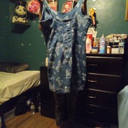 Denim Butterfly Dress 