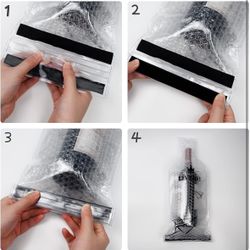 5-3 Wine Bag Wine Bottle Protector Sleeve 3 Set Leak-proof Safety Impact Resist for Travel for Airplane Cruise Reusable Shipping Supplies