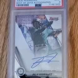 2019 BOWMAN'S BEST JULIO RODRIGUEZ B19-JR PROSPECT AUTO MARINERS PSA 9 MINT