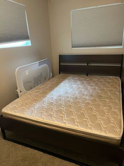 Queen bed and mattress