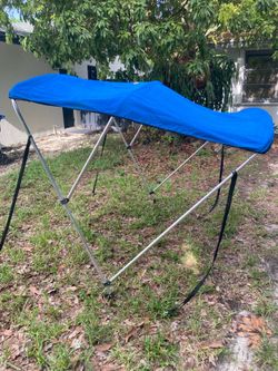 Bimini top Aluminun frame 84”,canvas will likely need to be charged or repair, Kendall west area