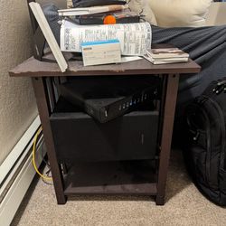 End Table With Built In Light Fixture *MOVING OUT OF STATE. MUST SELL*