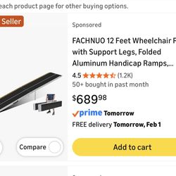 Wheelchair Ramp 12 Ft. Sell It For 300. 