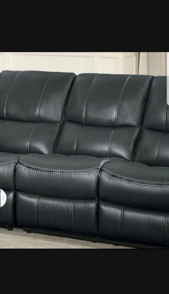 Pecos Reclining Sectional Gray