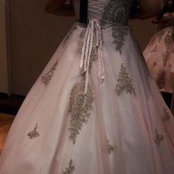 Gold rose gown dress. SIZE XL