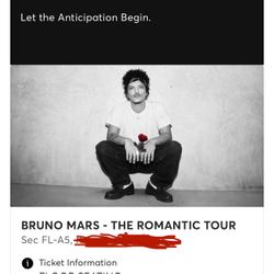 Bruno Mars Ticket