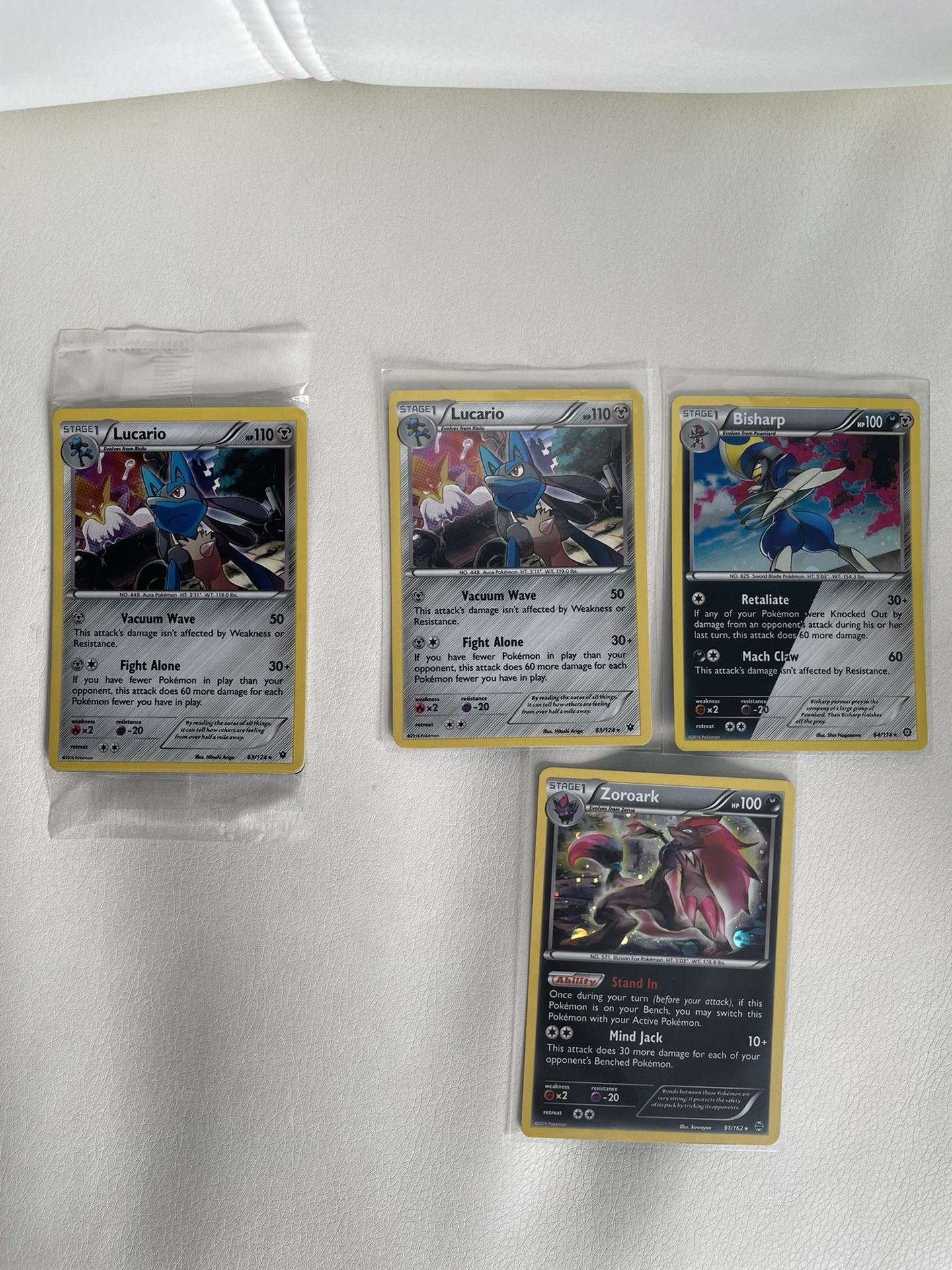 Pokemon TCG Sealed Lucario, Bisharp & Zoroark Knockout Box Promos